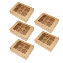 5 stuks taartdozen, koekjes- en snoepdozen, bodemplaat van papier