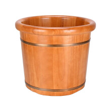 Wooden Foot Spa Tub with Gentle Massage Nodes, Smooth Arc Edges, Durable Solid Wood, No Cover