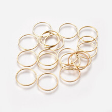20g messinkiset linkkirenkaat kultaiset 16x0.65mm sisähalkaisija: 15mm noin 165kpl/20g