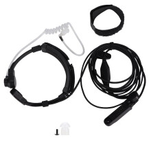 Mikrofoni de Control de Garganta retractil Auricular Negro9RPLUS para UV-9R BF-9700BF-A58Walkie Talkie