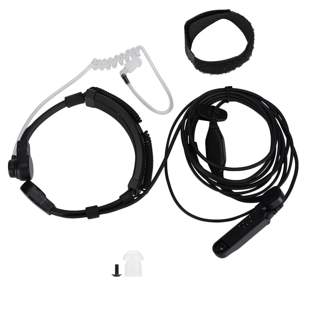 Micrã³Fono De Control De Garganta Retrã¡Ctil Auricular Negro 9Rplus Para Uv-9R Bf-9700 Bf-A58 Walkie Talkie 9773935004221