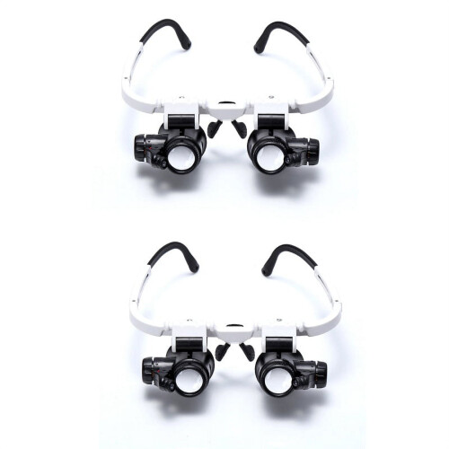 2pcs8X15X23X Διπλό μάτι Loupe που φοράει επισκευή κοσμηματοπώλη ρολόι ρολογιού