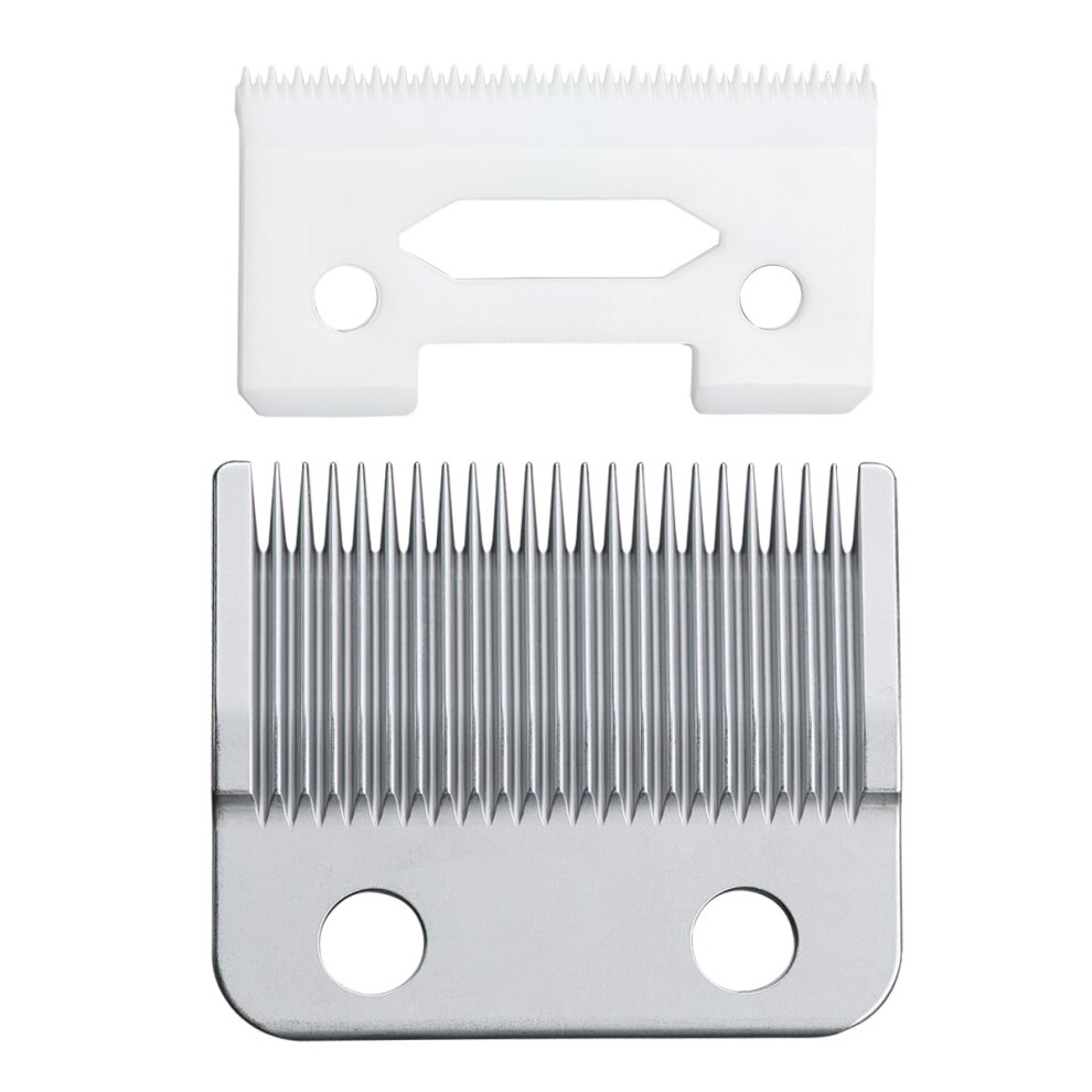 Silver Replacement Blades, Precision Ceramic And Stainless Steel, Fits Wahl Clipper 5Star Senior Magic Clip 8148 8504 1919 2241 2240 8591
