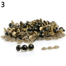 Welling 100 Pcs 8-20mm Plastic Safety Eyes for Teddy Bear Doll Animal Puppet Craft DIY