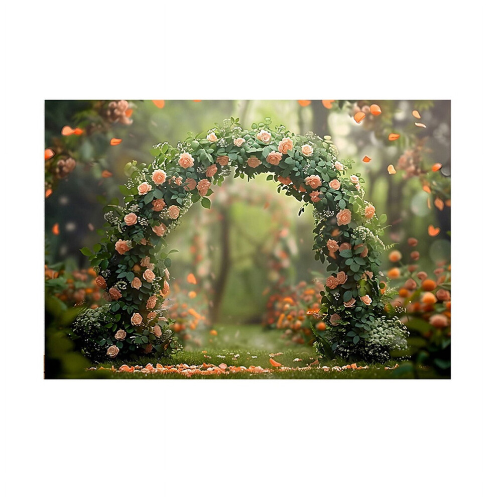 210X150cm Photography Background Fabric Wreath Scenery Wedding 3D Holiday Portrait Photography Backdrops,E 9422877277575