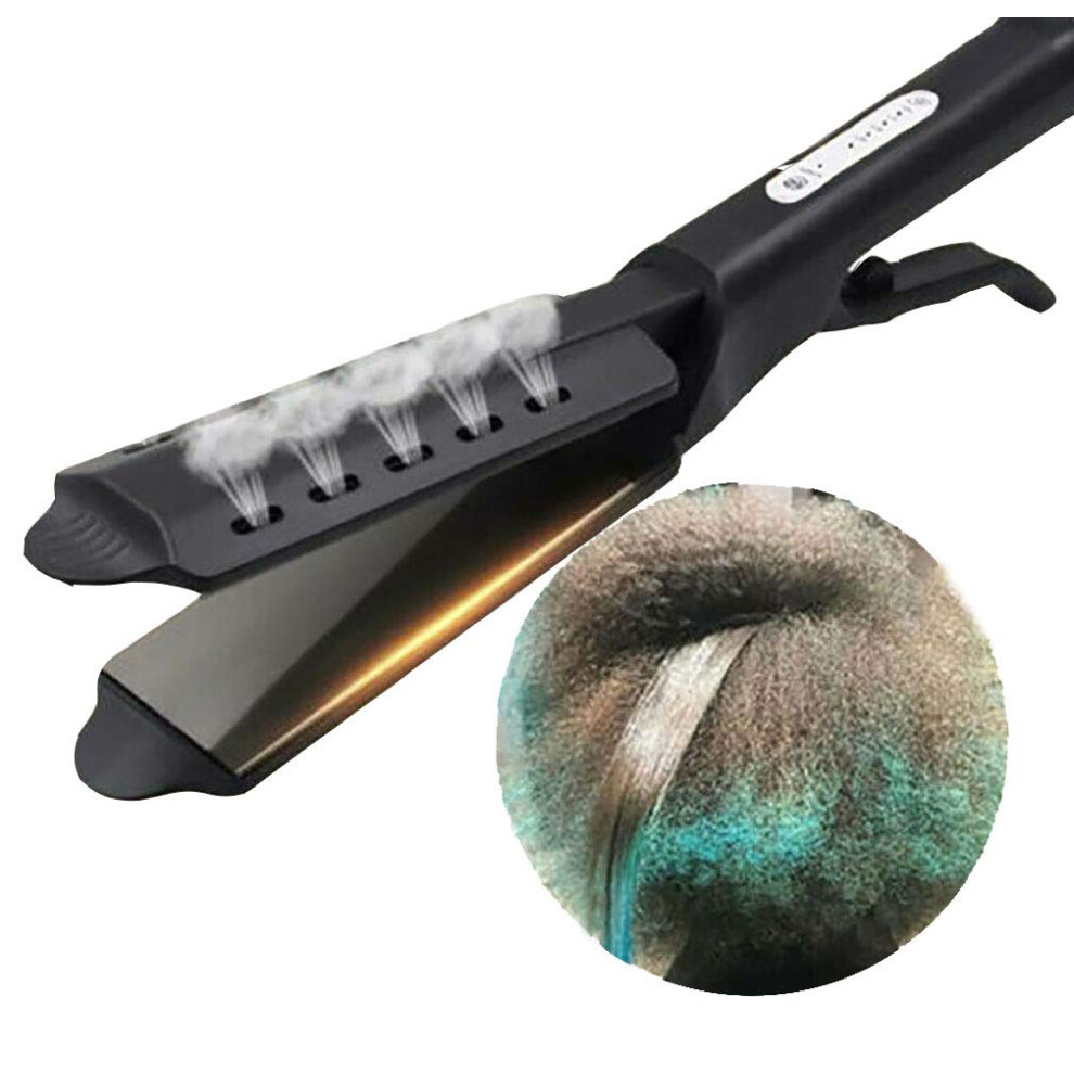 Hair Straightener with Wide Ceramic Tourmaline Ionic Plates for Professional Salon Frizz Control