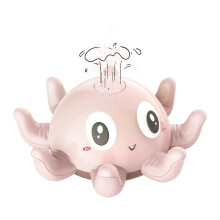 Schattig badspeelgoed voor baby's, cartoon octopus met lichtjes en sproeifunctie voor peuters, gemaakt van veilig en duurzaam materiaal, drijvend