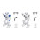 Smart Remote Control Robot Toy for Kids Programmable Gesture Sensing Rechargeable with LED Eyes Obstacle Avoidance Singing Dancing Multi Function 7