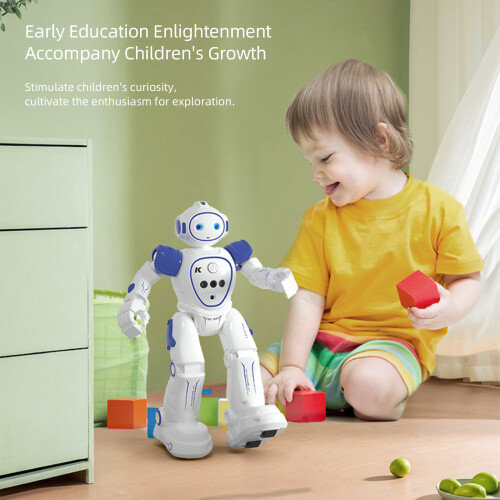 Smart Remote Control Robot Toy for Kids Programmable Gesture Sensing Rechargeable with LED Eyes Obstacle Avoidance Singing Dancing Multi Function 2