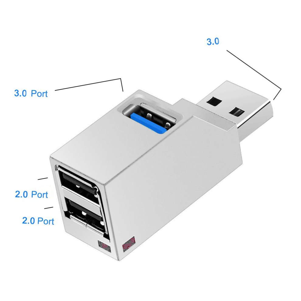 Efficient Usb Hub, 3 Independent Ports For Pcs, Laptops, Mac, Designed For Plug And Play And Wide Compatibility 9147006820407