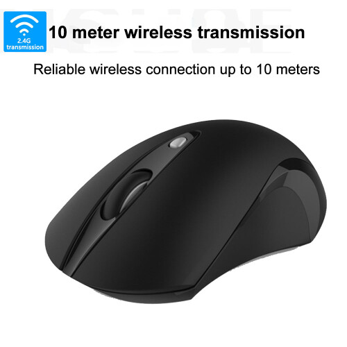 Εργονομικό αθόρυβο ποντίκι, Plug & Play, ασύρματο οπτικό ποντίκι 2.4G με 6 κουμπιά και 2