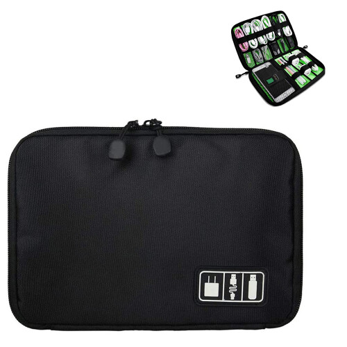 Voyager Elite Electronics Organizer, Αδιάβροχη τσάντα αποθήκευσης καλωδίου με ρυθμιζόμενα