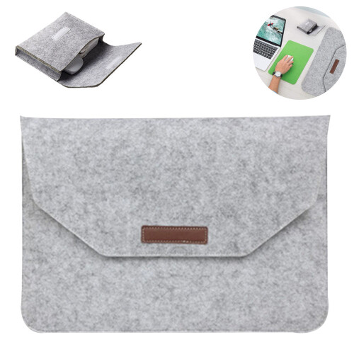 Capa protetora para laptop de 15 polegadas, capa de feltro de alta qualidade com forro interno de absorção de impacto, capa universal de feltro 1