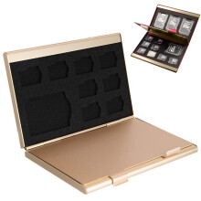 Digital Guardian, Aluminum Alloy Game Card Case For 4 SD Cards And 8 TF Cards, Water-Resistant, Anti-Shock, Compact Design For Convenient Storage And