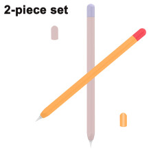 Penpuntbeschermers met kleurverloop, compatibel met Apple Pencil 2e generatie, tweekleurig siliconenmateriaal voor een comfortabele grip.