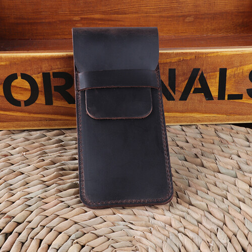 Vintage τσάντα θήκης για στυλό Pu Clamshell, ανθεκτικός και ελαφρύς σχεδιασμός με κομψή 2