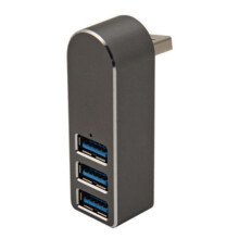 Kompaktowy adapter wieloportowy, złącze USB A do USB C z 3 portami USB 3.0 do natychmiastowej łączności, obsługa Plug & Play dla laptopa,