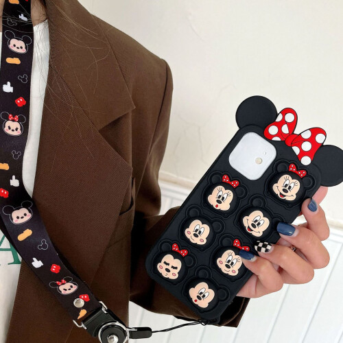 Ρυθμιζόμενη βάση τηλεφώνου κινουμένων σχεδίων για iPhone αντιολισθητική, ανθεκτική 1