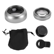 Universal Phone Lens for Mobile Photography, Telescope Macro Lens 12.5X Magnification 0.45X Wide Angle with Multi-Coated Glass, HD Lens Kit for Crisp