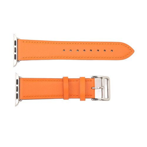 Pulseira de couro elegante e sofisticada para Apple Watch, compatível com couro resistente à água, pulseira de substituição de couro premium com 2