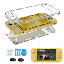 Kristalheldere beschermhoes met grip voor Nintendo Switch Lite. De milieuvriendelijke PC zorgt voor een kristalheldere hoes met een prettig