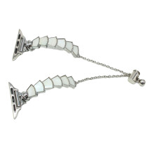 Designer Metal Strap for iWatch, Easy to Adjust Chain Band with Classic and Luxury Design, Premium Stainless Steel Build, Artificial Rhinestone Diamon
