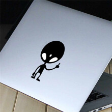 Aufkleber aus Vinyl für individuelle Gestaltung, wasserfest, friedliches Alien-Design, abnehmbar von Auto, LKW, Wand, Laptop, 7,5 x 4 Zoll