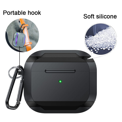 Αντικραδασμική θήκη για Airpod Pro, ασφαλές σχέδιο κλειδώματος συμβατό με Airpods Pro θήκη 2