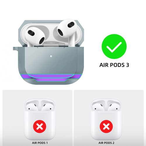 Συμβατή προστατευτική θήκη AirPods 3ης γενιάς, πλήρως ανθεκτική στις πτώσεις 1