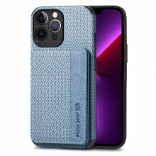 Elegante Vintage-Magnet-Geldbörsenhülle, gestepptes PU-Leder in Litschi-Optik mit Ständer, kompatibel mit iPhone 14 Plus, sicherer Kartenhalter