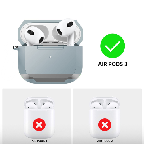 Συμβατή προστατευτική θήκη AirPods 3ης γενιάς, πλήρως ανθεκτική στις πτώσεις 1