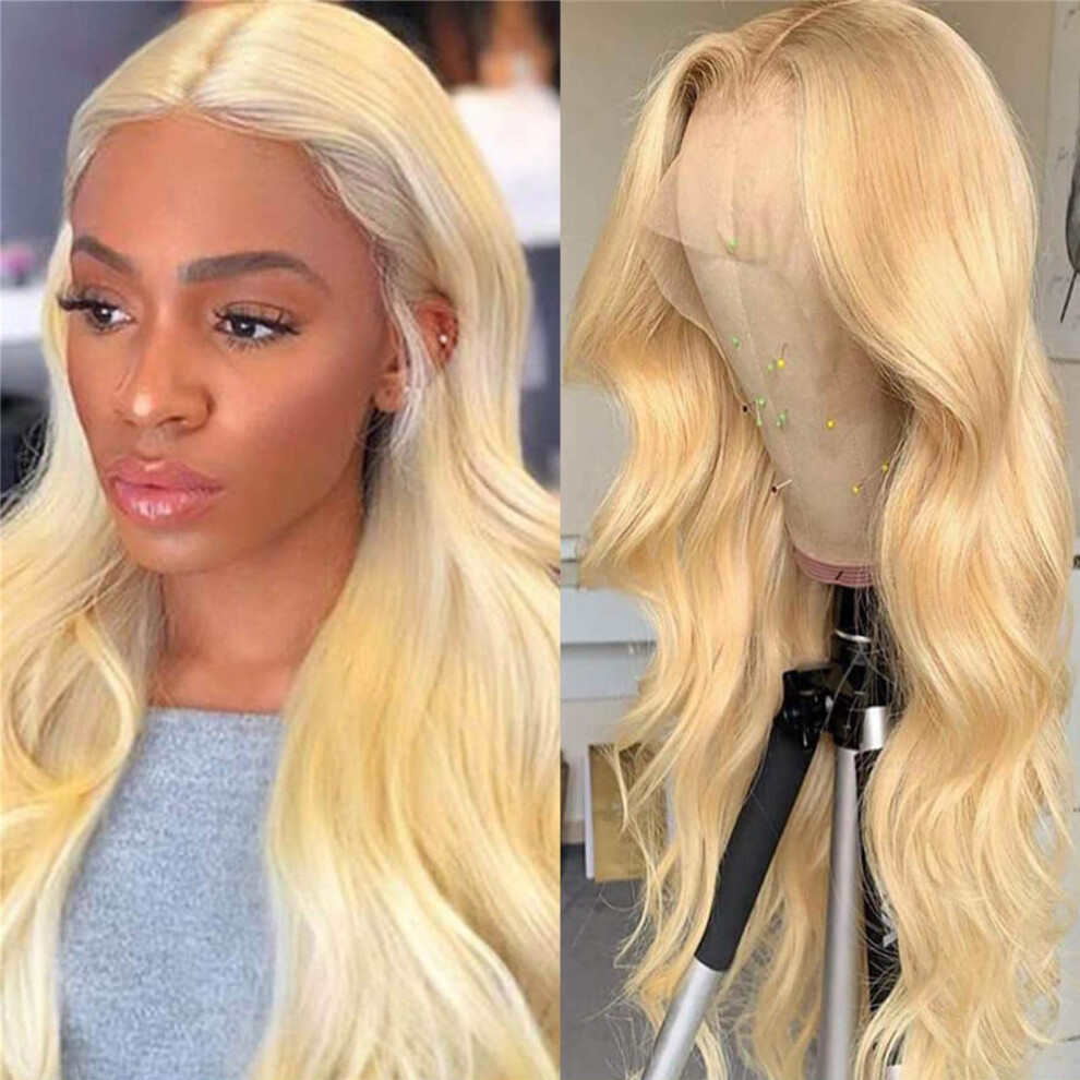 613 Blonde Body Wave Lace Front Wig 13x4 Frontal 100% Remy Human Hair 150% Density