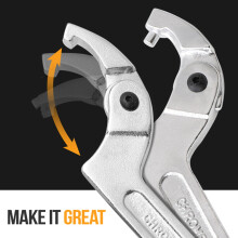 Universal Wrench Impact-Resistant, Movable Head, Adjustable Opening, High Hardness, Heavy-Duty, Anti-Corrosion Nut Adjustable Spanner for Home Use