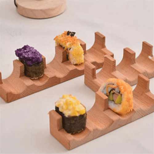 Ξύλινη βάση για σούσι, βάση για τάκος, διαιρέτης ραφιών σερβιρίσματος, πιάτα 1