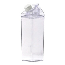 Clear Milk Carton Portable Milk Water Bottles Plastic Milk Box For Outdoor