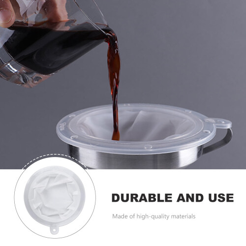 White 3 Pack Strainer Filter Colander Funnel Net Skimmer Sieve 2
