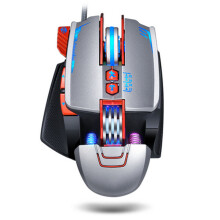 RGB BACKLIT PROGRAMMABLE, Ergonomic Design, Wired Gaming Mouse, 8 Programmable Buttons For Custom Macros, High-Precision Sensor Up To 3200 DPI, For Wi
