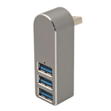 Kompaktowy adapter wieloportowy, złącze USB A do USB C z 3 portami USB 3.0 do natychmiastowej łączności, obsługa Plug & Play dla laptopa,