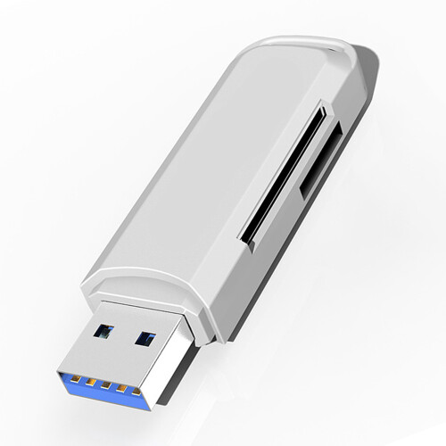 Αναγνώστης καρτών μνήμης διπλής υποδοχής, USB3.2Gen1, κομψός σχεδιασμός, γρήγορη 1