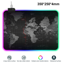 Bureauonderlegger, zacht materiaal, microgeweven stof, antislip onderkant, wasbaar, plug & play, voor gaming of kantoor, 5 mm dikke nylon gestikte