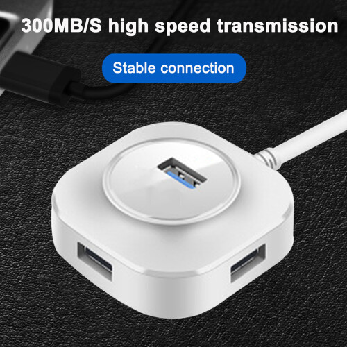 Διανομέας USB C 4 θυρών, μεταφορά δεδομένων υψηλής ταχύτητας 5Gbps, συμβατότητα 1
