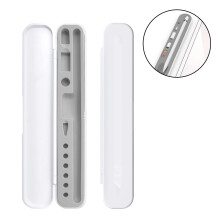 Silikonebeholder, hård opbevaringsboks til Apple Pencil 1. og 2. generation, har et drejeligt magnetisk låg, forhindrer tab af tilbehør og er