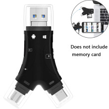 Plug-and-play SD-kaartlezer met meerdere poorten, brede compatibiliteit, realtime delen van foto's, gegevensbeheer, compact en lichtgewicht.