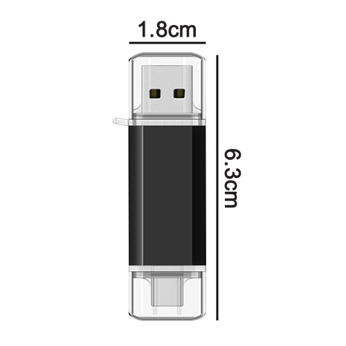 Μονάδα Flash USB C διπλής θύρας 128Gb, μεταφορά υψηλής ταχύτητας με λειτουργία Otg για 1