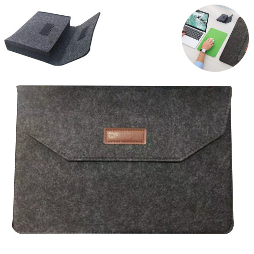 Capa protetora para laptop de 15 polegadas, capa de feltro de alta qualidade com forro interno de absorção de impacto, capa universal de feltro 1