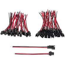 Adapterstekker voor 22AWG JST SM mannelijke en vrouwelijke connector, micro-elektrische connectoren met draadkabels en zink-koperen kern, 20 paar