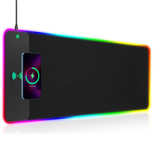 Gamingmuismat, microtextuur voor nauwkeurige bediening, geheugenfunctie onthoudt je laatst gebruikte lichtmodus, antislip rubberen onderkant zorgt