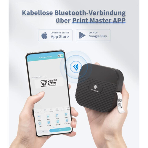 Bluetooth Thermal Label Printer, Wireless Connectivity, Custom Labels Diversity for Creative Labeling 1
