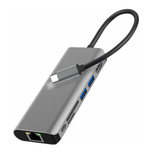 Πολυλειτουργικός διανομέας USB-C για MacBook, Προσαρμογέας παροχής ρεύματος με 2