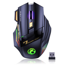 High-Precision Wireless Gaming Mouse, DPI ADJUSTABLE, Silent Click For Work Or Play, Rechargeable, 70Hrs for Laptop, PC, Mac, Black